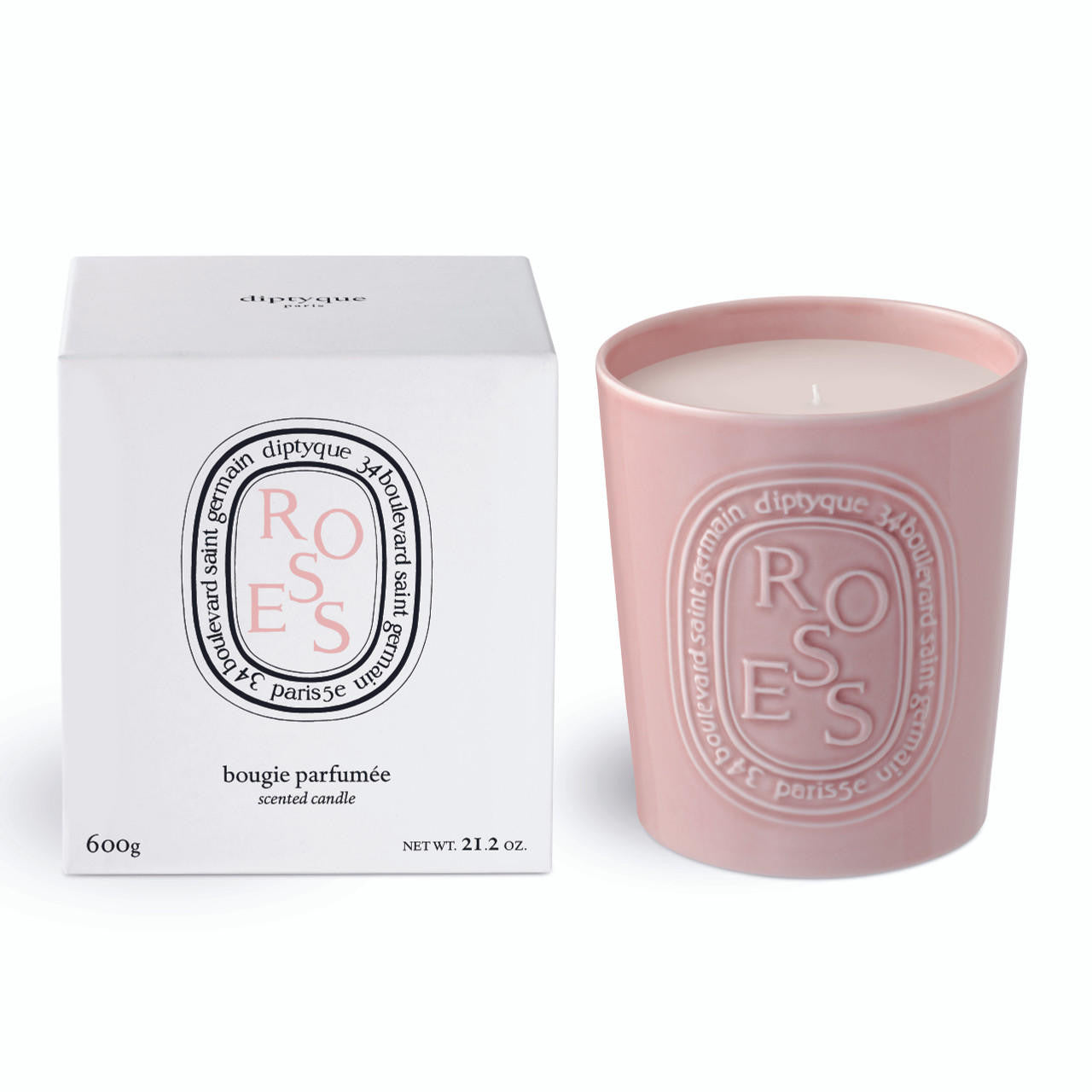 Diptyque Roses 3 Wick Candle 600g