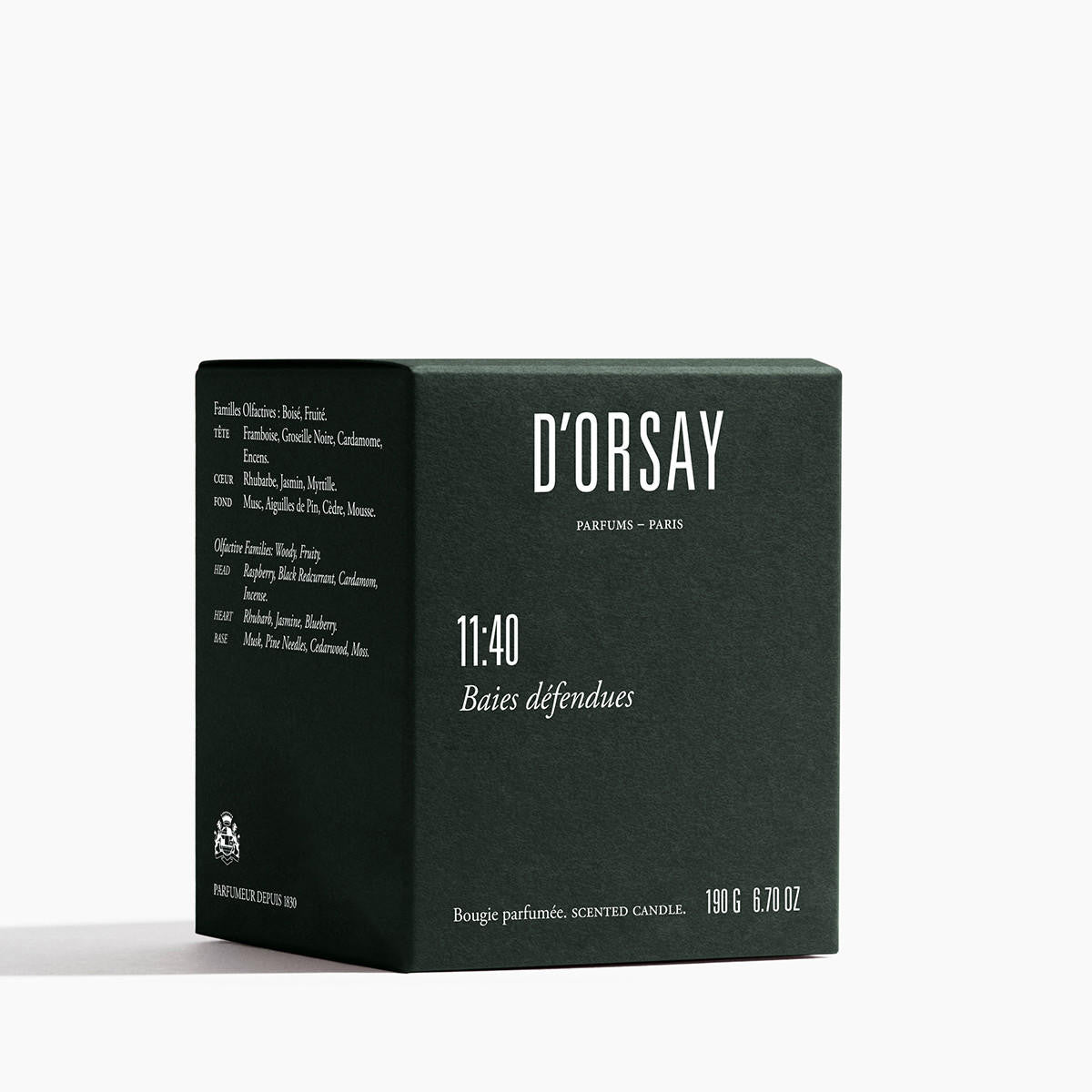 D'ORSAY 11:40 Baies défendues 190g Candle