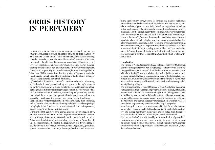 Nez- The Olfactory Magazine NEZ Orris in Perfumery