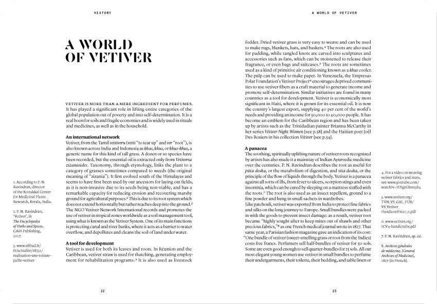 Nez- The Olfactory Magazine NEZ Vetiver in Perfumery