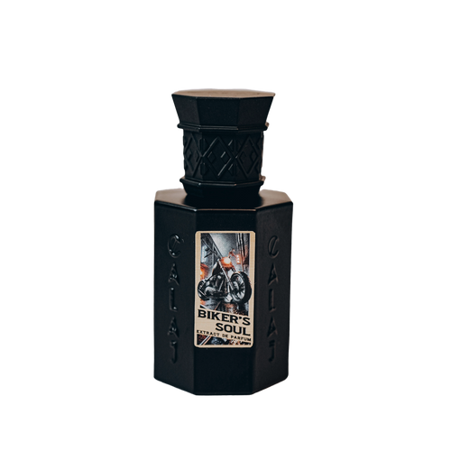 Calaj Biker's Soul Extrait de Parfum – Gasoline, Leather & White