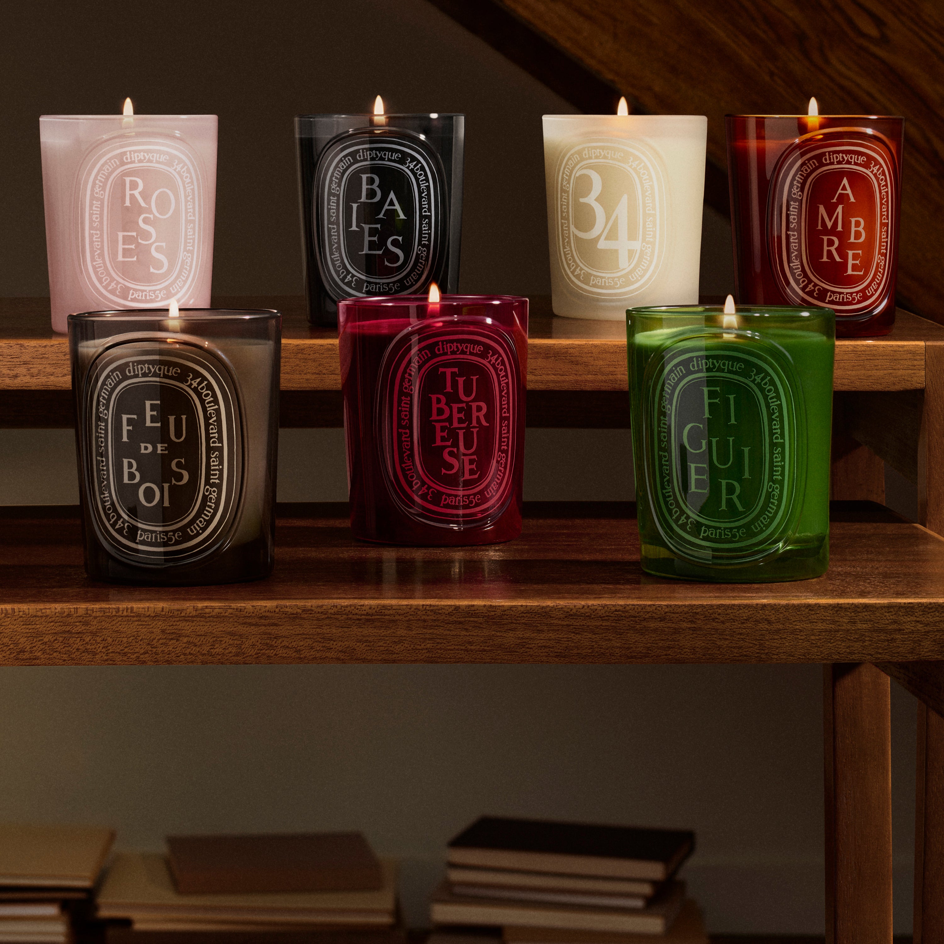 Diptyque Baies Black Candle 300g | Rose & Black Currant Leaves