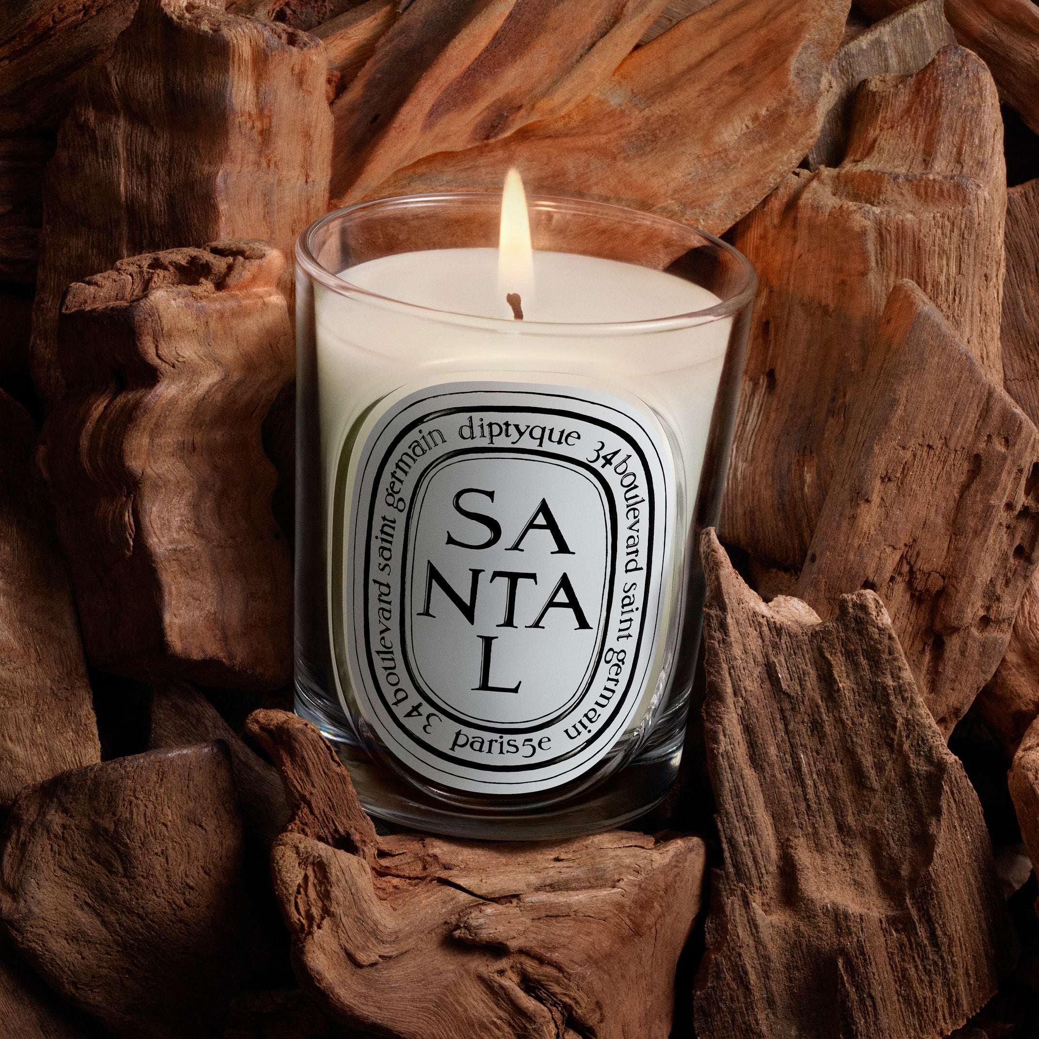 キャンドル diptyque Diptyque Santal Candle 6.5oz | Sandalwood & Dry Woods – ZGO Perfumery