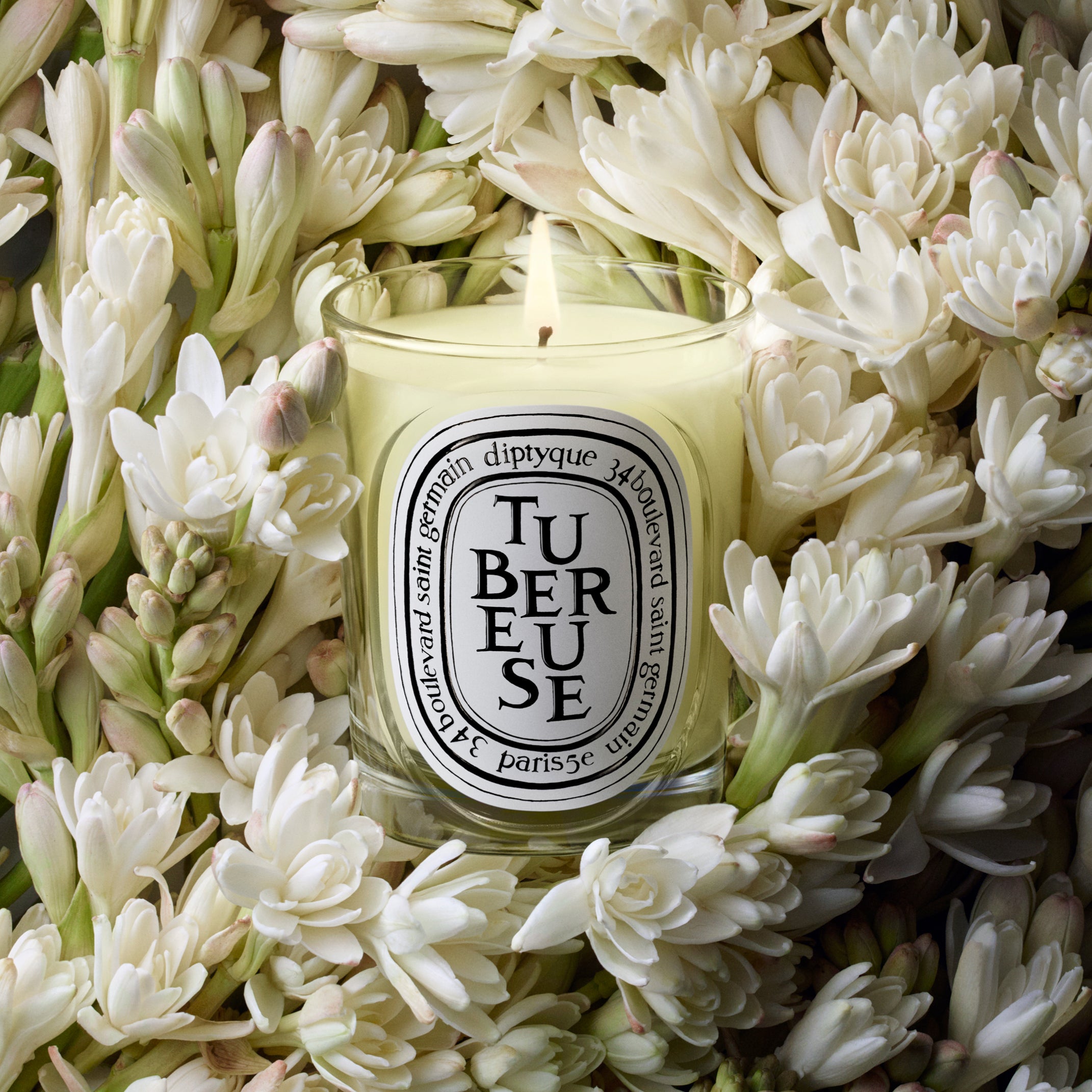 Diptyque Tubereuse Candle 6.5oz | Tuberose & White Florals – ZGO