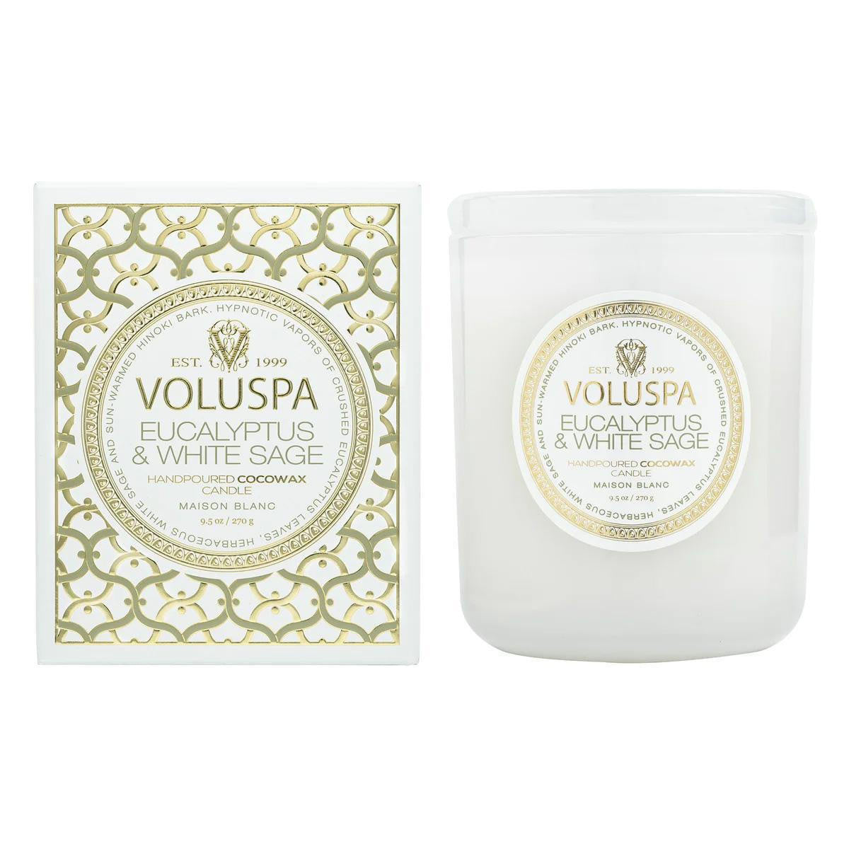  Voluspa Eucalyptus & White Sage Classic Candle 