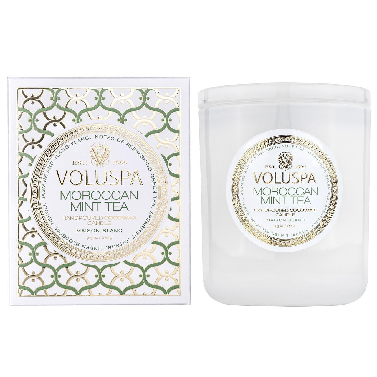  Voluspa Moroccan Mint Tea Classic Candle 